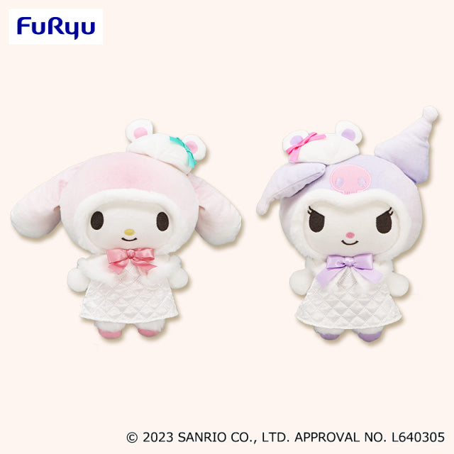 Sanrio - My Melody & Kuromi White Snow Bear BIG Plush 38cm (FURYU)