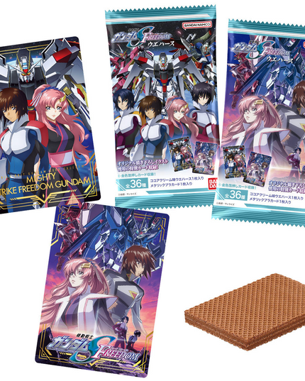 Gundam  - Seed Freedom Chocolate Wafer and Metalic Card (BANDAI)
