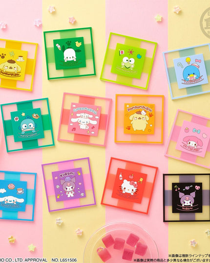 Sanrio Characters CLEARSQUARE Gummi & Coaster (Lemonade Flavour) (BANDAI) PAST BBE END AUG 25