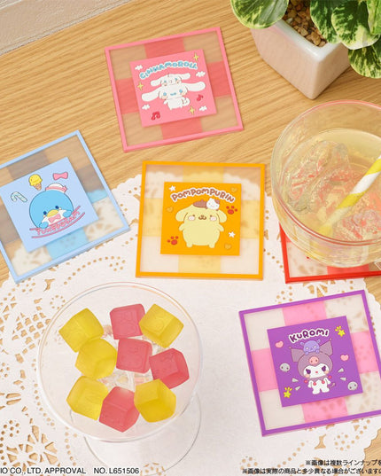 Sanrio Characters CLEARSQUARE Gummi & Coaster (Lemonade Flavour) (BANDAI) PAST BBE END AUG 25