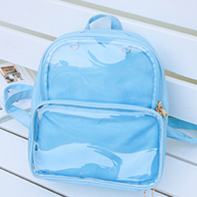 Fully Clear Front ITA Bag - Blue (Pin Display)