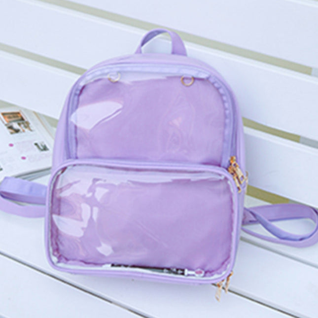 Fully Clear Front ITA Bag - Purple (Pin Display)