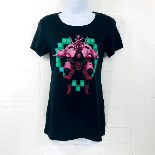Overwatch - Dva Mecha Heart Ladies Fit T-shirt (BLIZZARD) LADIES 8/10 ONLY