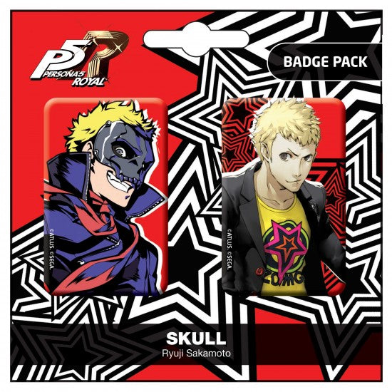 Persona 5 Royal - Royal Skull / Ryui Sakamoto Pin Badges (2-Pack) Set A (POP BUDDIES)