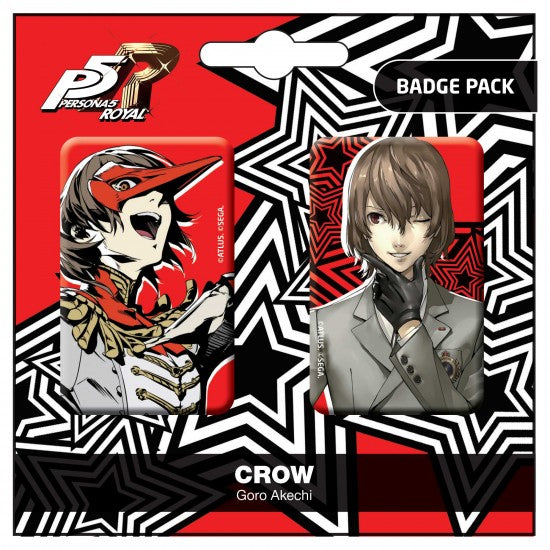 Persona 5 Royal - Crow / Goro Akechi Pin Badges (2-Pack) Set A (POP BUDDIES)