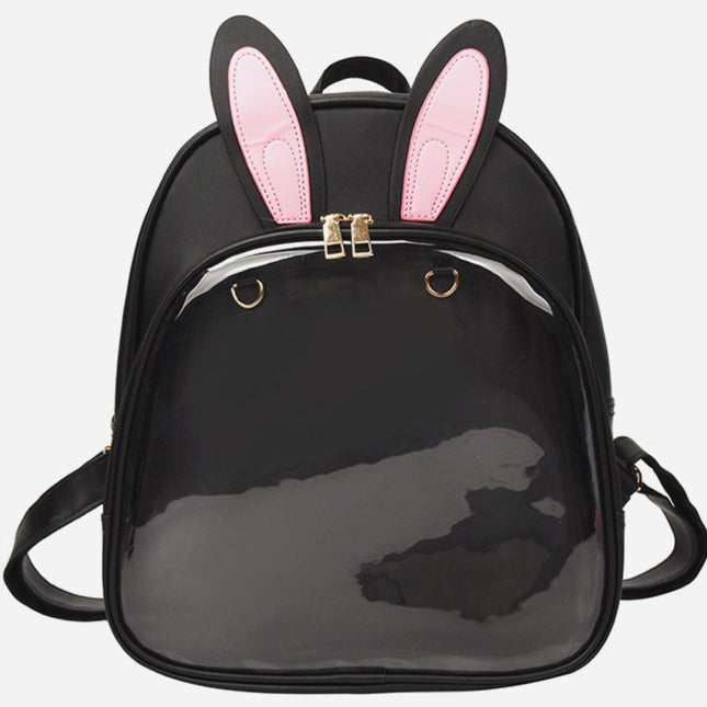 Black Bunny Ear ITA Bag Backpack (Pin display0