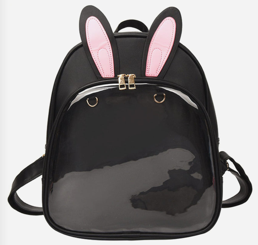 Black Bunny Ear ITA Bag Backpack (Pin display)