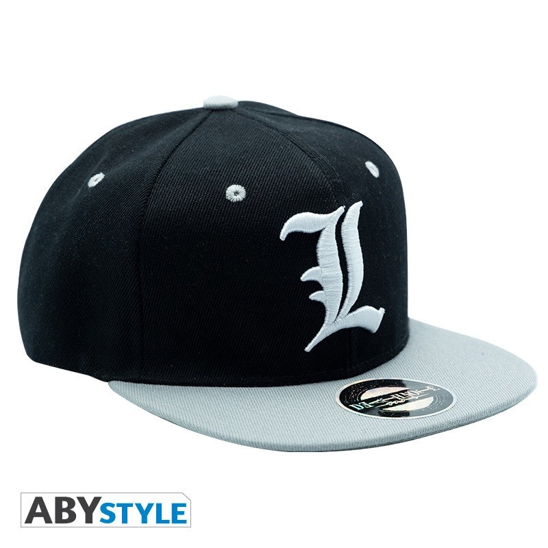 Death Note - Snapback Cap - Black & Grey - "L" (ABYSTYLE ABYCAP024) TokyoToys.com