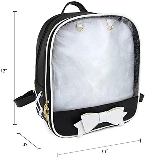 Ita Bag - Sailor Moon Inspired BLACK ITA Backpack Bag with Bow (Medium Duty)
