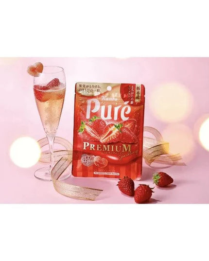 Pure Premium Gummy Candy - Sparkling Strawberry (KANRO)