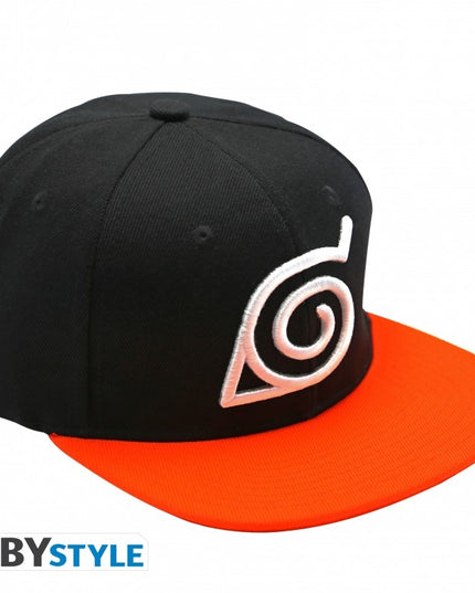 Naruto Shippuden - Snapback Cap - Black & Orange - Konoha (ABYSTYLE ABYCAP018)
