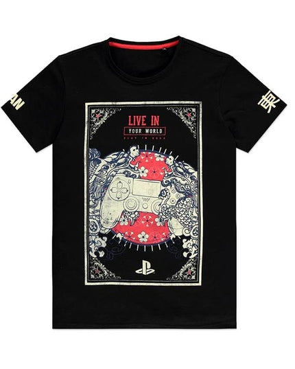 Playstation Dual Shock Men's T-shirt (Japanese Biker Range) (DIFUZED TS325677SNY)