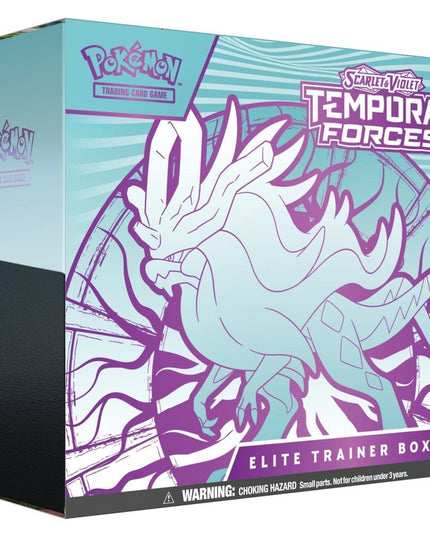 RELEASE 22nd MAR 2024: Pokemon TCG - Scarlet and Violet 5 Temporal Forces - Flutter Mane Elite Trainer Box