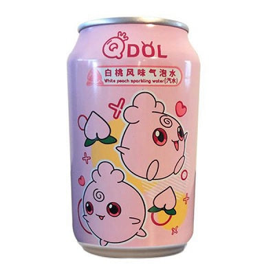 QDOL Pokemon white Peach Flavor Sparkling Water