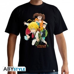 The Seven Deadly Sins T-shirt "Groupe" Man SS Black - TokyoToys.com