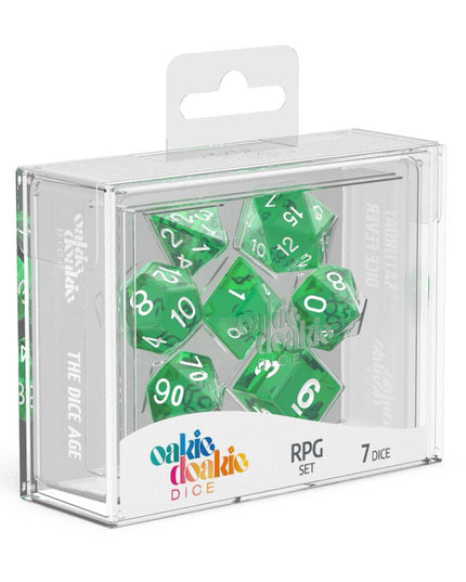 Oakie Doakie Dice RPG Set Translucent - Green (7)