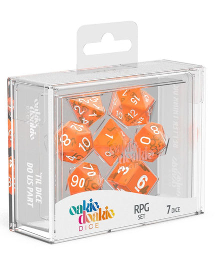 Oakie Doakie Dice RPG Set Translucent - Orange