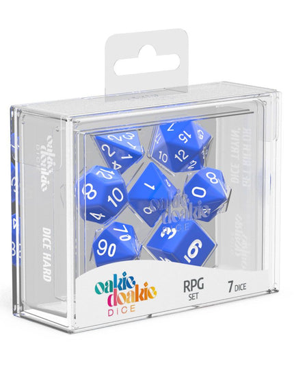 Oakie Doakie Dice RPG Set Solid - Blue (7)