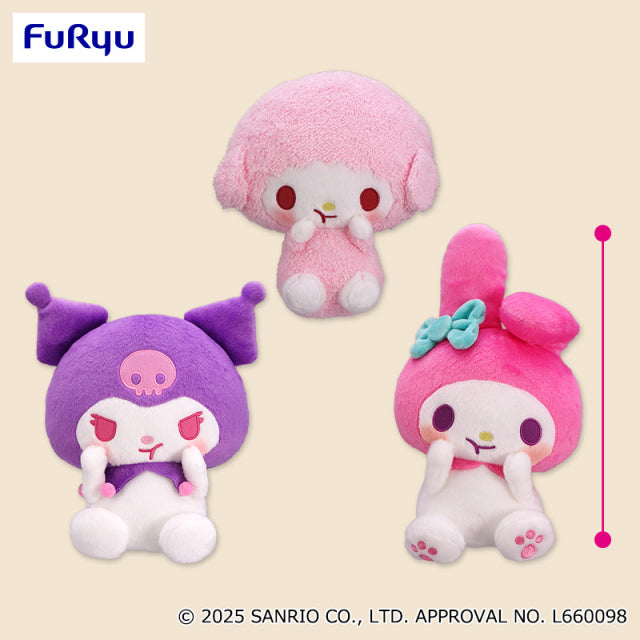 Sanrio Characters: Kuromi, My Melody & Sweet Piano: Mugyutto Big Plush 33cm (FURYU)