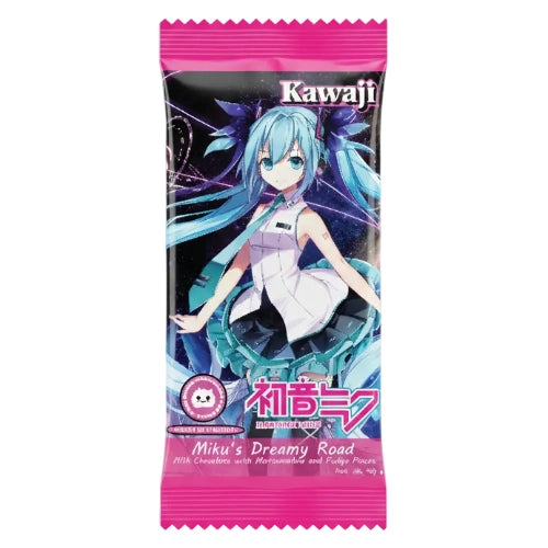 Hatsune Miku - Miku’s Dreamy Road – Milk Chocolate with Fudge & Marshmallow Pieces 40g Bar (KAWAJI)