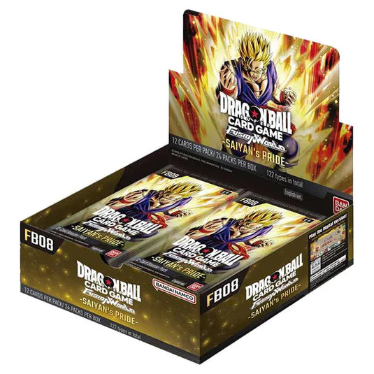 RELEASE 12TH DECEMBER 2025:  Dragon Ball Super Fusion World TCG - FB08 Saiyan's Pride Booster Box (24 Packs)
