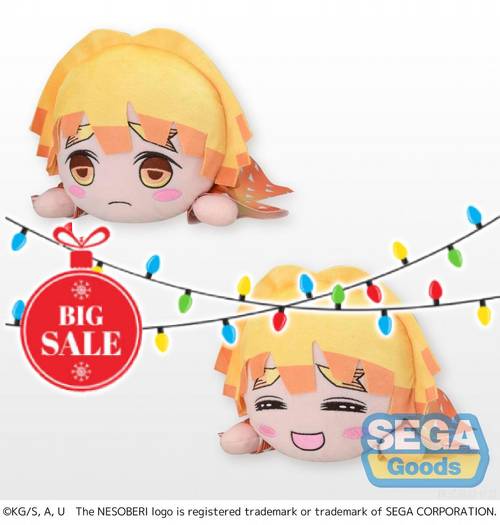 Demon Slayer :  Zenitsu Agatsuma Laying Down 30cm Plush (Select Character) (SEGA)