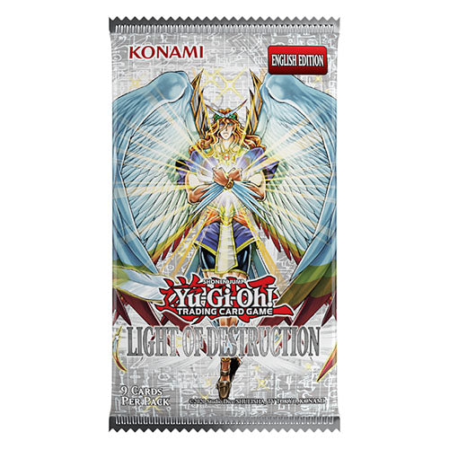 RELEASE 8th AUG 24: Yu-Gi-Oh! - Light Of Destruction Booster Pack Reprint Unlimited Edition (9 Cards)