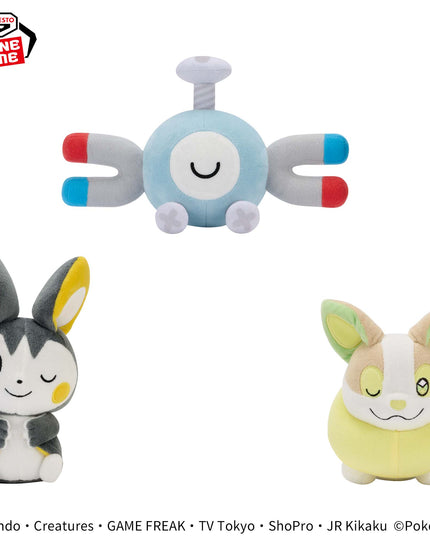 Pokémon - Magmite, Emolga & Yamper Relaxing Time Plushies 15cm (BANPRESTO)