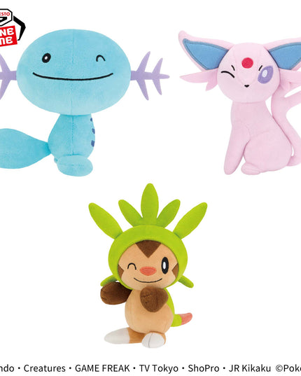Pokémon  ~ Wooper, Espeon, Chespin ~ Hopepita Plushies (BANPRESTO)