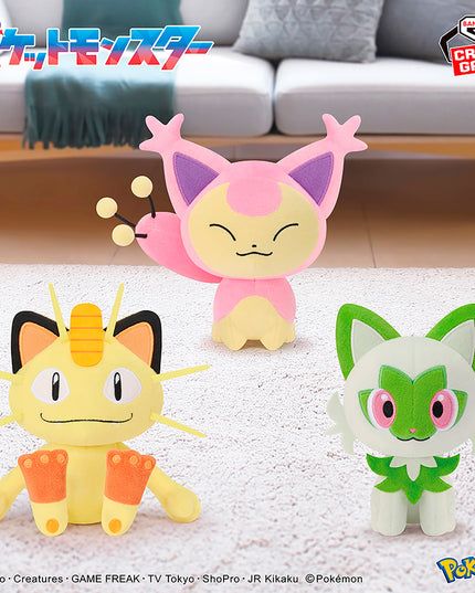 Pokémon - Meowth, Skitty, Meowth Plush (BANPRESTO)