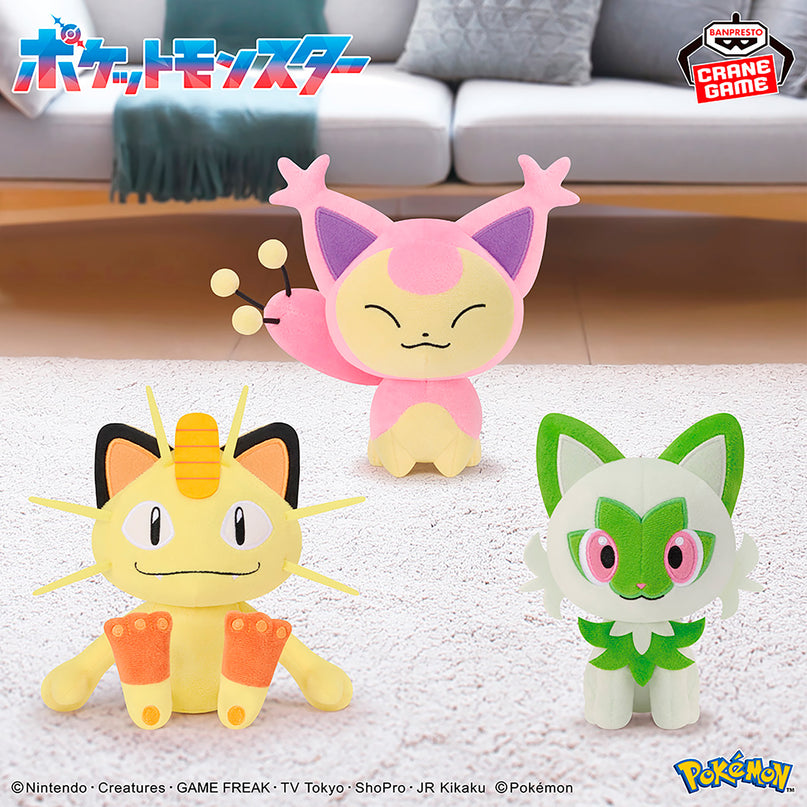 Pokémon - Meowth, Skitty, Meowth Plush (BANPRESTO)
