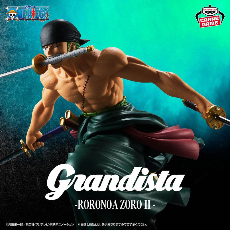 One Piece - Roronoa Zoro GRANDISTA II Figure 19cm (BANPRESTO)