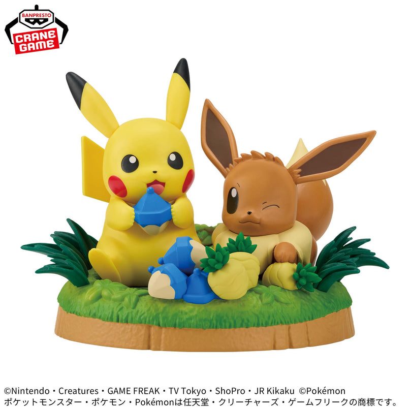 Pokémon - Pikachu & Eevee Munching Time Figures (BANPRESTO)