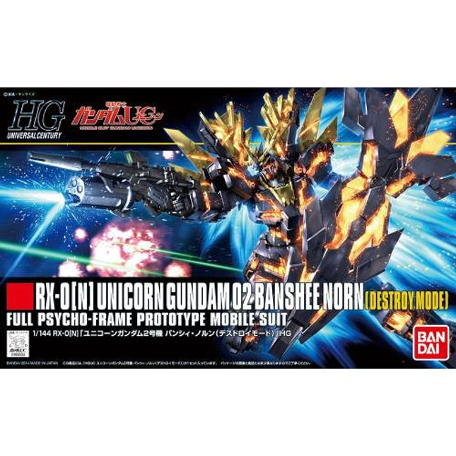 1/144 HG RX-0[N] Unicorn 02 Banshee Norn (Destroy Mode) - Gundam Model Kit (BANDAI)