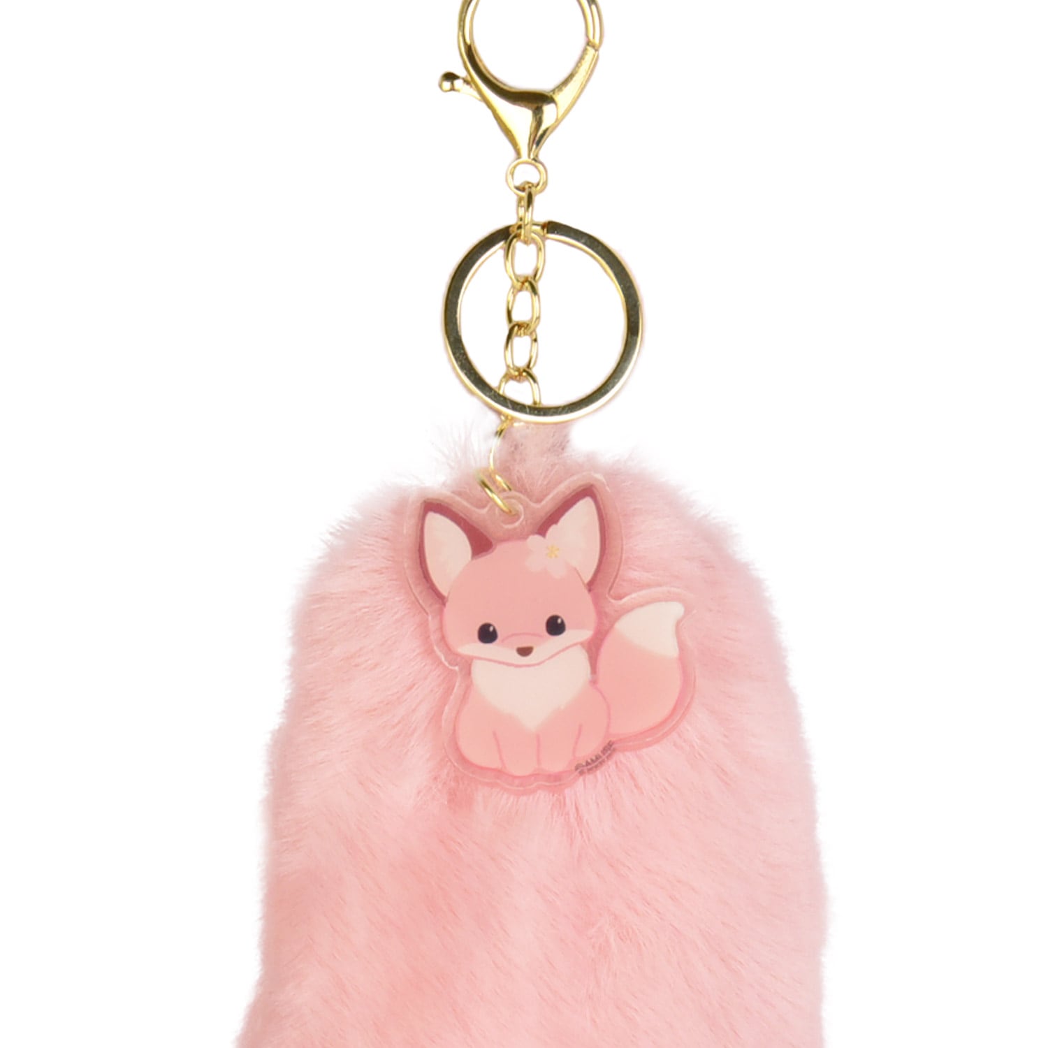 小物 THE SHISHIKUI Fox clear pink Amuse: Chokon to Kitsune Hinaarare Pink Fox Tail Charm 15cm (AMUSE