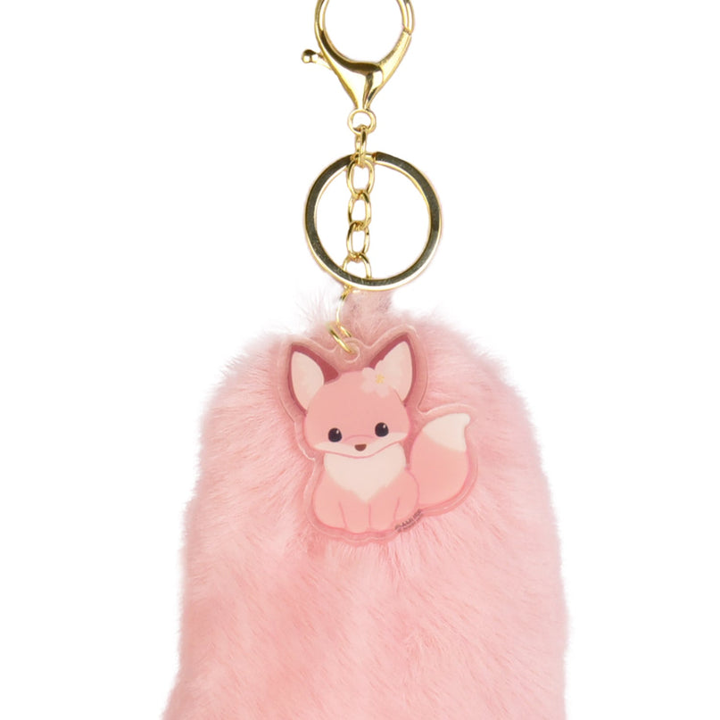 Amuse: Chokon to Kitsune Hinaarare Pink Fox Tail Charm 15cm (AMUSE)