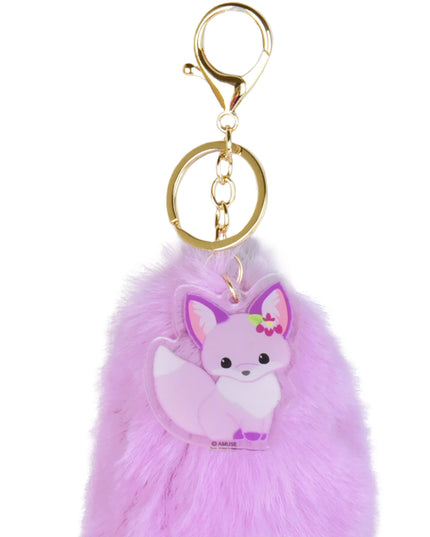 Amuse: Chokon to Kitsune Ayamemochi Purple Fox Tail Charm 15cm (AMUSE)
