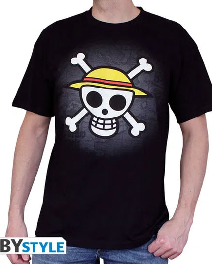 One Piece - Straw Hat Skull with Map Unisex Tshirt (ABYSTYLE)