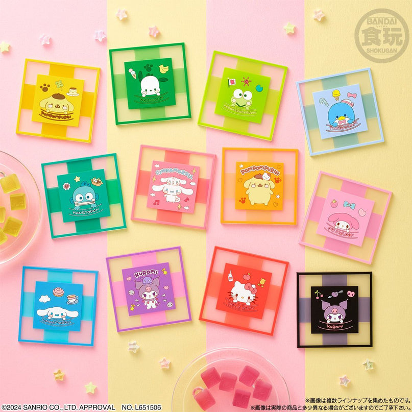 Sanrio Characters CLEARSQUARE Gummi & Coaster (Lemonade Flavour) (BANDAI) PAST BBE END AUG 25