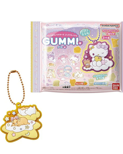Sanrio Characters Plump Rubber Mascot & Gummies 6 (BANDAI)