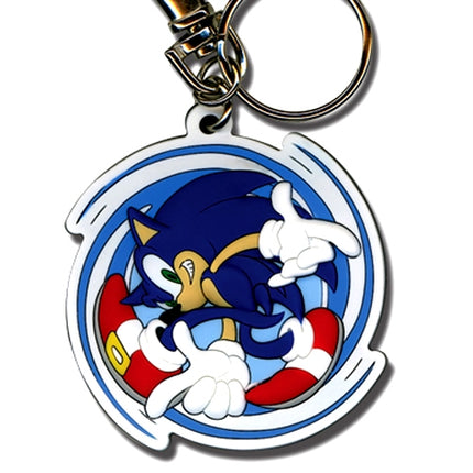 Sonic the Hedgehog Spinning Sonic PVC Keyring (GE94760) - TokyoToys.com