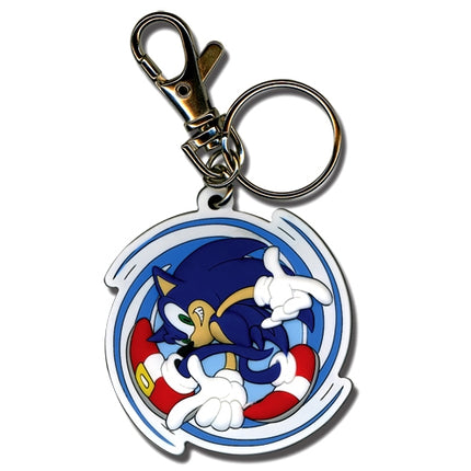 Sonic the Hedgehog Spinning Sonic PVC Keyring (GE94760) - TokyoToys.com