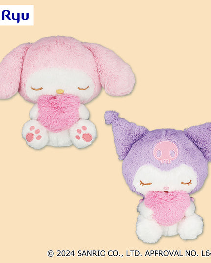 Sanrio -  My Melody and Kuromi Fluffy Heart Plush 33cm (FURYU)