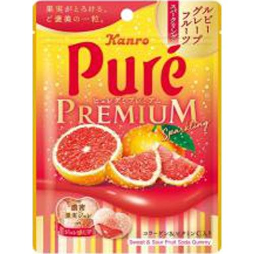 Pure Premium Gummy Candy - Sparkling Grapefruit (KANRO)