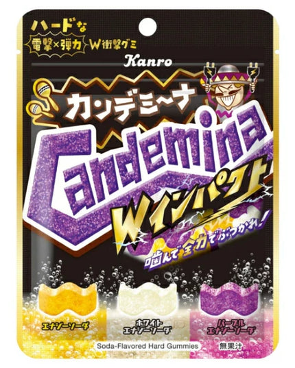 Candemina Gummies W Double Impact Energy Drink Flavor 72g (KANRO)
