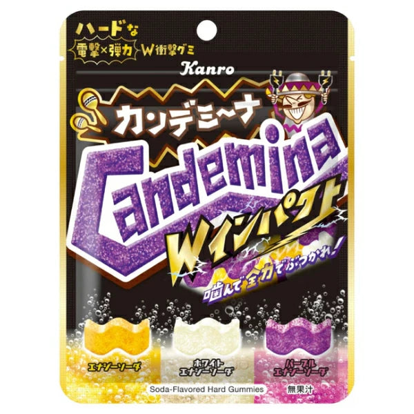 Candemina Gummies W Double Impact Energy Drink Flavor 72g (KANRO)
