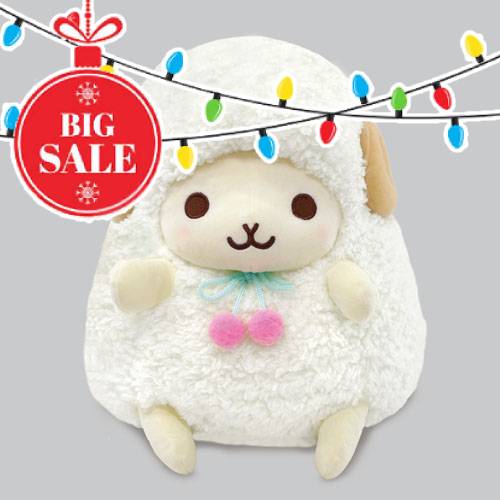 AMUSE Woolly Pom Pom Ribbon Plush 32cm (AMUSE)