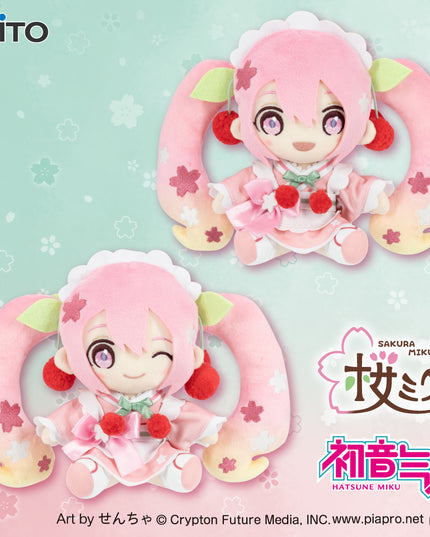 Hatsune Miku - Miku Japanese Sakura Cafe Ver. Plush 18cm (TAITO)