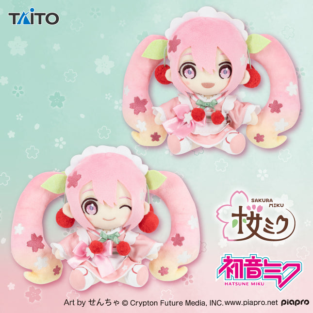 Hatsune Miku - Miku Japanese Sakura Cafe Ver. Plush 18cm (TAITO)