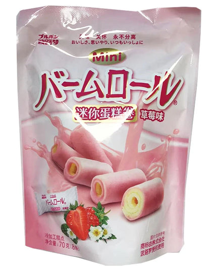 Bourbon Mini Cake Roll Strawberry 70g